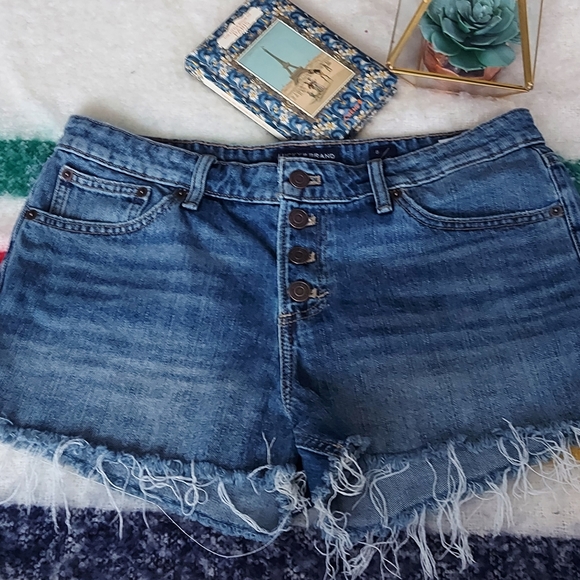 Lucky Brand Pants - Lucky brand "the cut off" denim jean shorts, button fly mid-blue sz 8/29